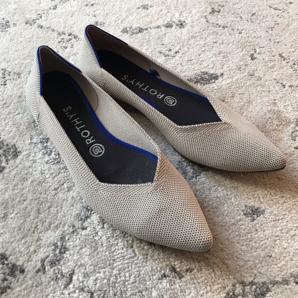 Rothy’s The Point 9.5 Flax Women’s Flats